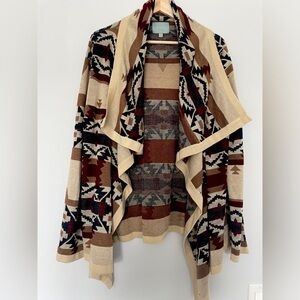 Skies Are Blue ~ Long Sleeve Aztec/Western Sweater ~ Size L